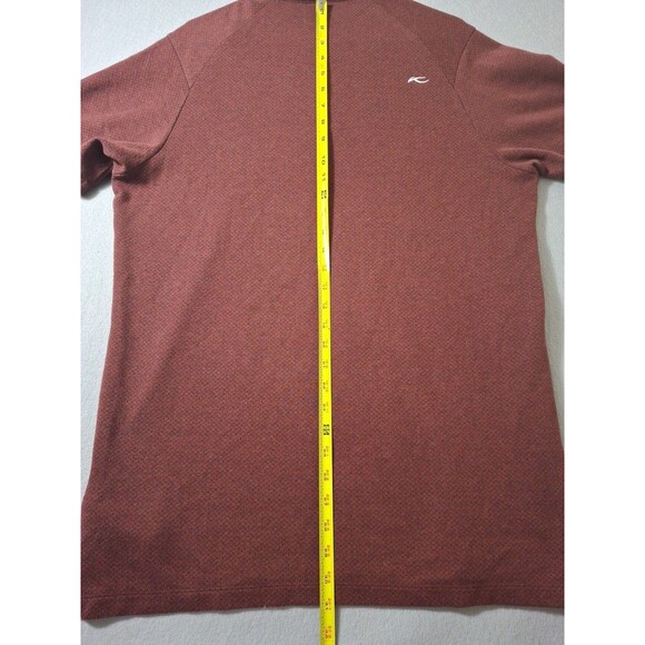 KJUS Polo Shirt Men 54/XL Cashmere Blend Red Black Geometric Pattern Sport Fit - Picture 8 of 8
